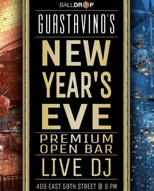 GUASTAVINO'S NYC NEW YEARS EVE 12/31