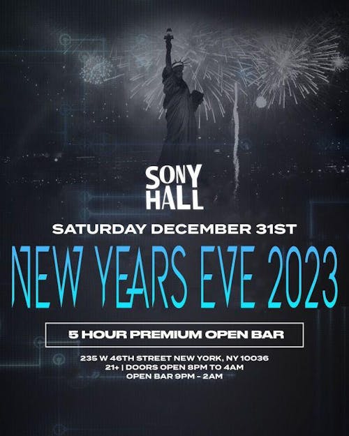 Sony Hall New Years Eve 12/31