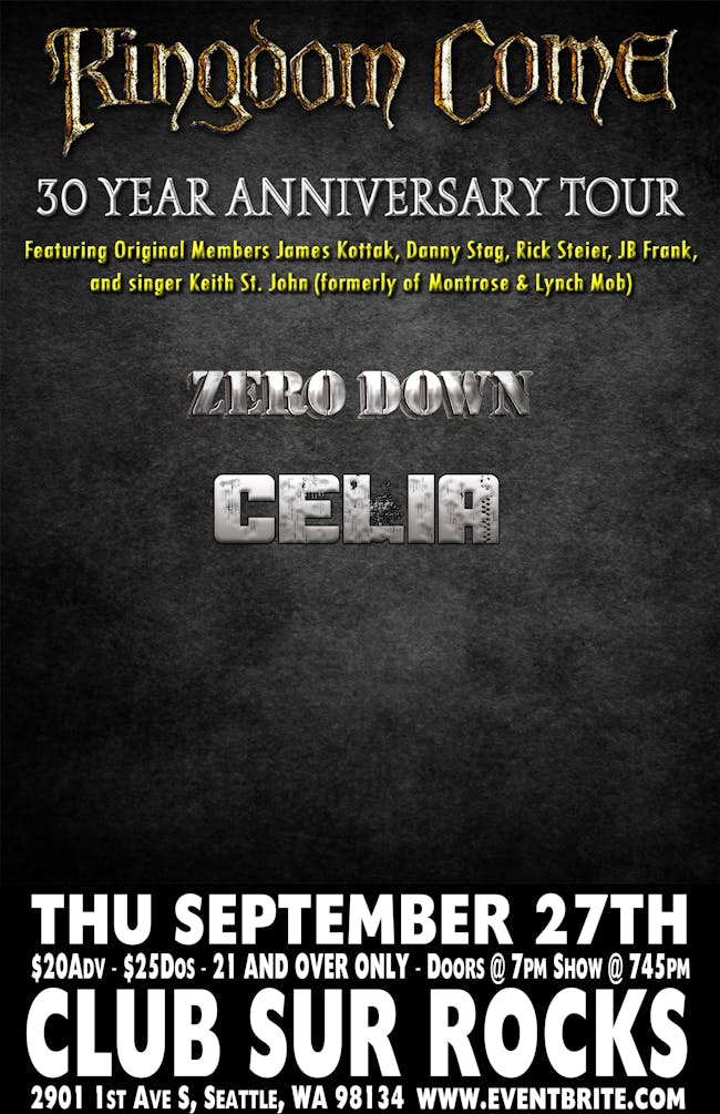 Kingdom Come Zero Down Custom Celia 21 Over Tickets