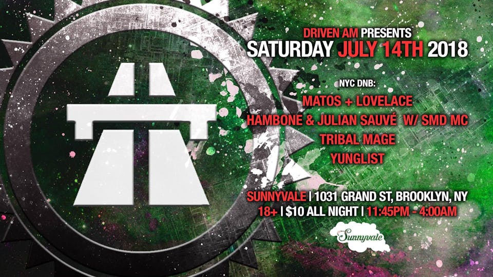 Driven AM presents: NYC DnB: Matos + Lovelace, 2kDeep NYC Driven AM presents: NYC DnB: Matos + Lovelace, 2kDeep NYC