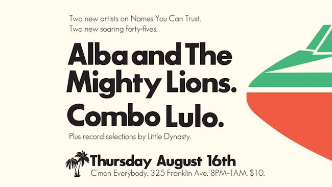 Alba + The Mighty Lions and Combo Lulo Alba + The Mighty Lions and Combo Lulo