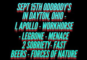 I, Apollo and Workhorse (and more) live at Oddbody's I, Apollo and Workhorse (and more) live at Oddbody's
