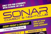 SONAR Comedy FRIDAY NOVEMBER 23rd - 9:30pm Show - Donovan Deschner & Carl Turnbull SONAR Comedy FRIDAY NOVEMBER 23rd - 9:30pm Show - Donovan Deschner & Carl Turnbull