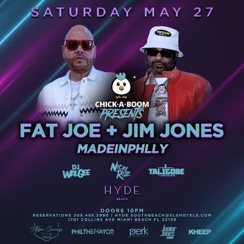 Fat Joe + Jim Jones at Hyde Beach SLS 5/27