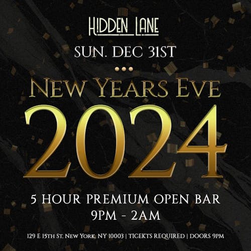 Hidden Lane New Years Eve 2024