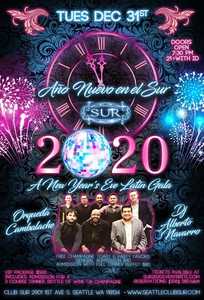 Año Nuevo en el Sur 2020 a NYE Latin Gala!